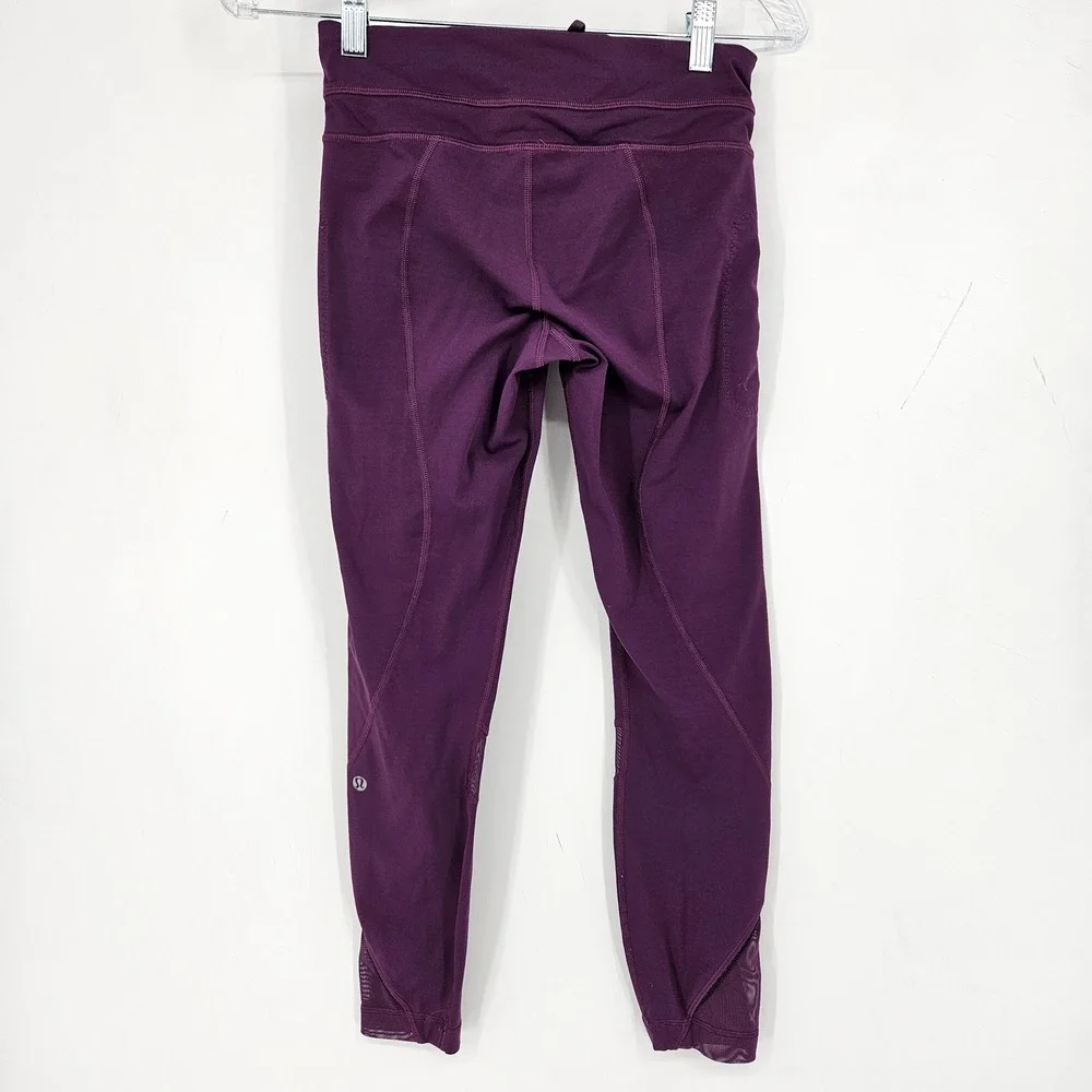 Lululemon Pants Womens 4 Inspire Joggers Purple Athletic Gym Leisure Yoga FLAWS